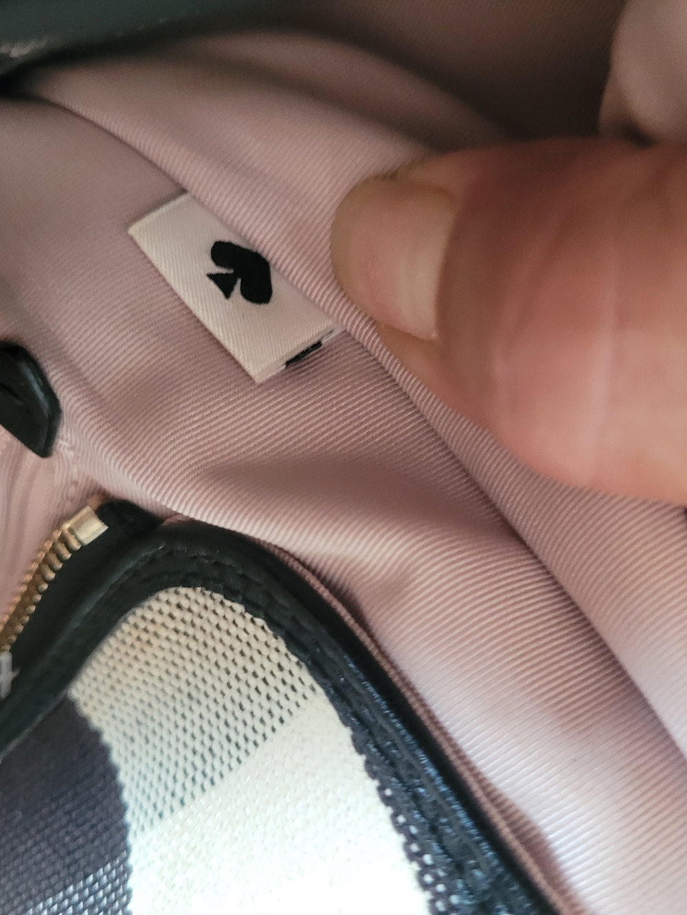kate spade New York Black & Cream Plaid Tote Bag - Picture 2 of 8